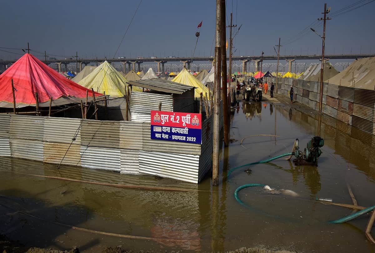 Magh Mela: Water in the camps after cutting, swamp, Kalpwasi in all-round troubles