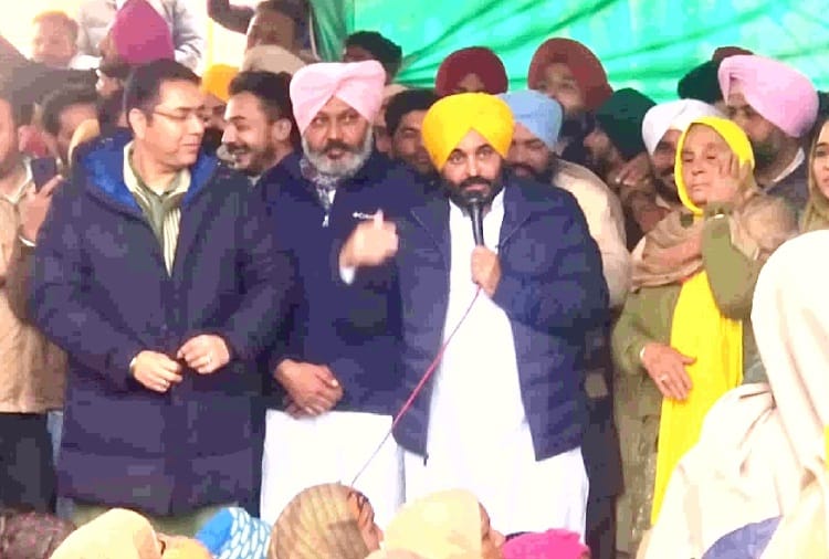Aam Admi Party CM Face Bhagwant mann visits his native village in Sangrur