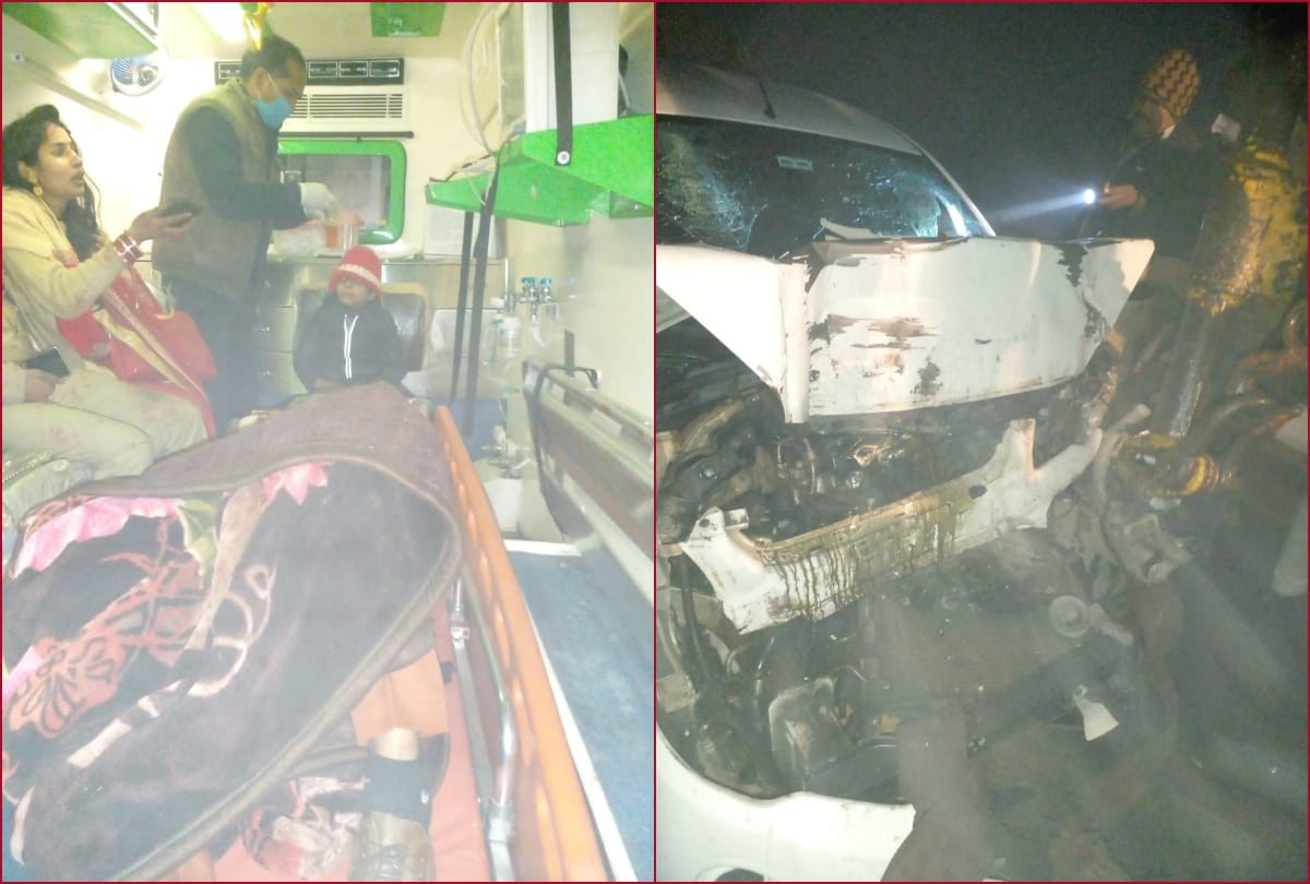 car collided with truck due to fog on Agra-Lucknow Expressway