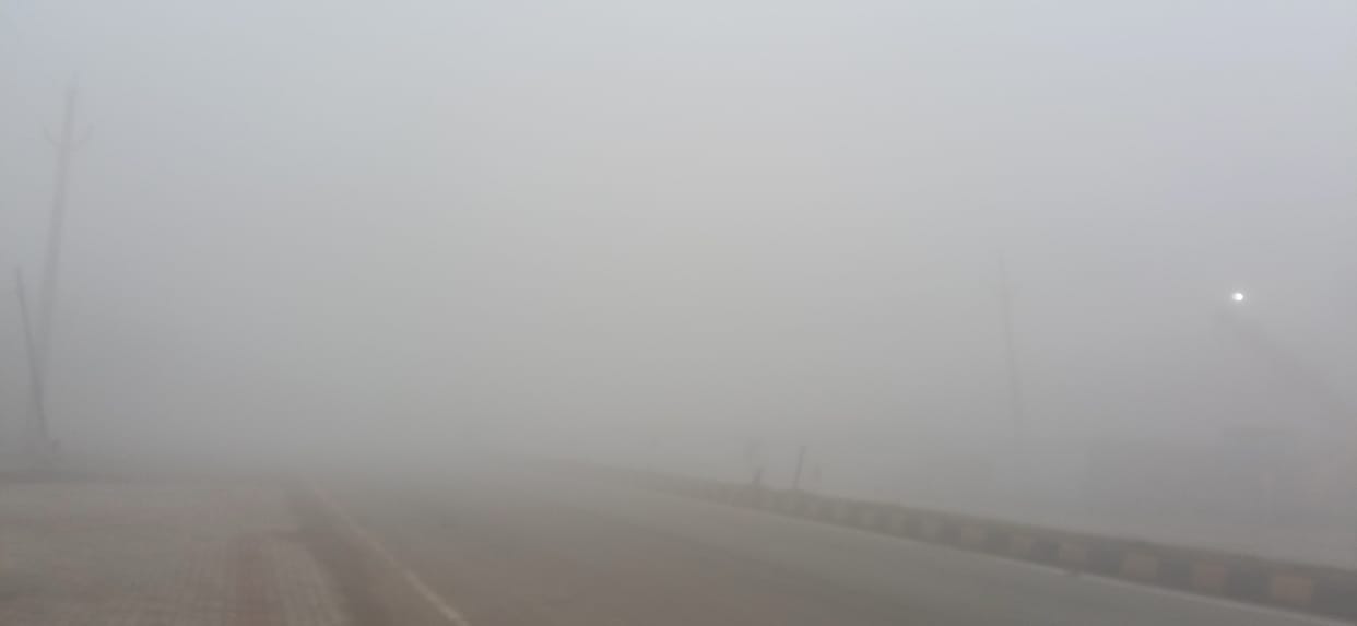 The cold became fierce, the fog stopped the pace