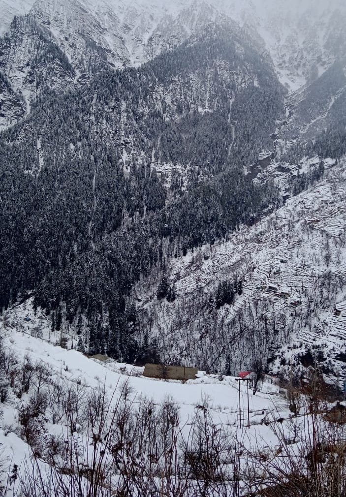 fresh snowfall in pangi and bharmour