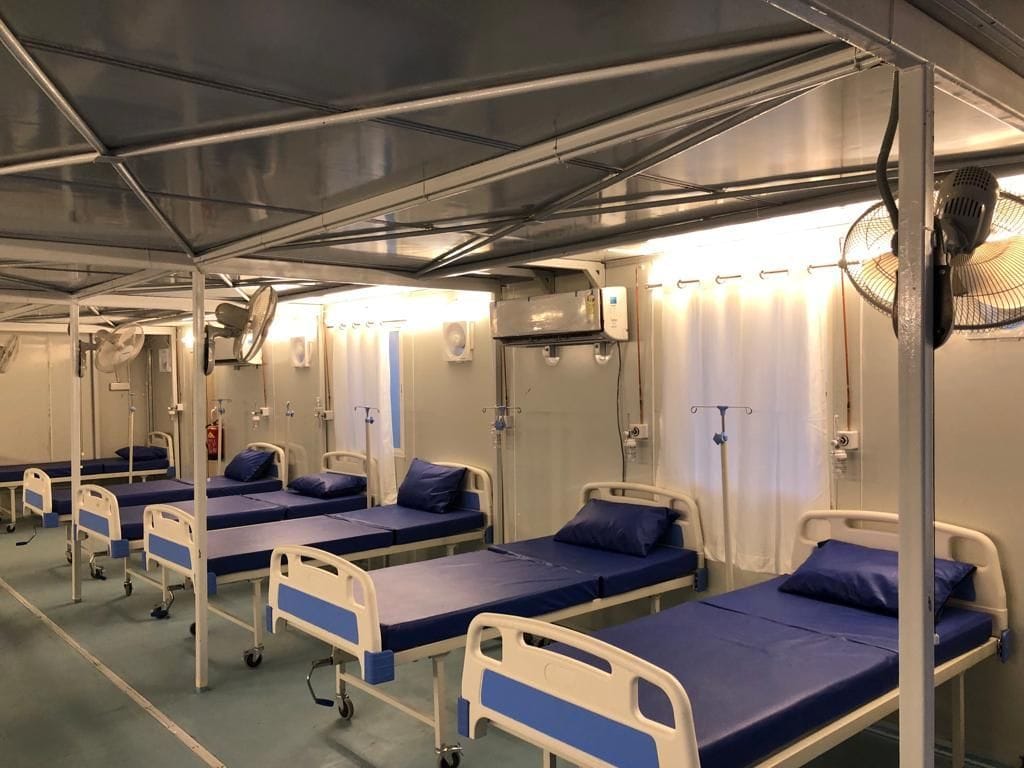 First portable hospital ready, 250 D-type oxygen cylinders also arrived