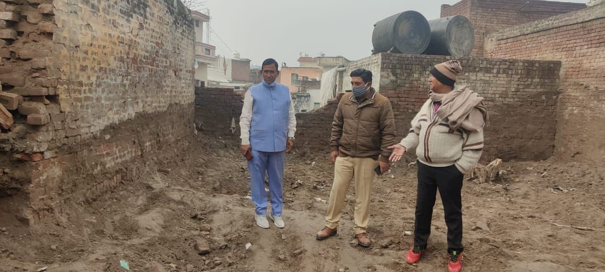 Archaeological Department officials inspected the spot