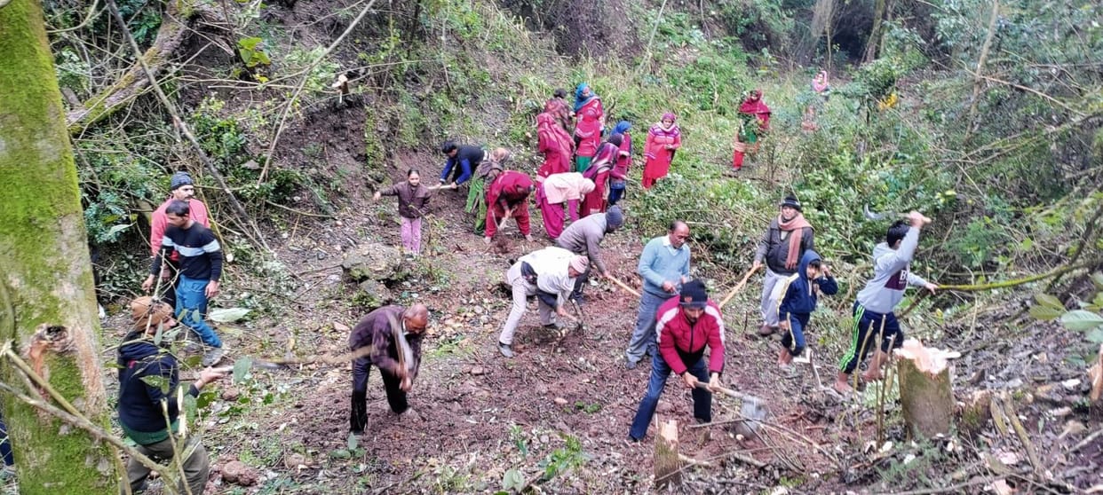 If the department backed out, the villagers themselves got involved in road construction