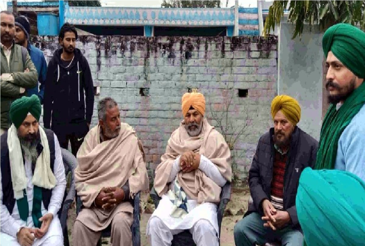 lakhimpur kheri Tikunia Violence Case Rakesh Tikait met the jailed farmer's family