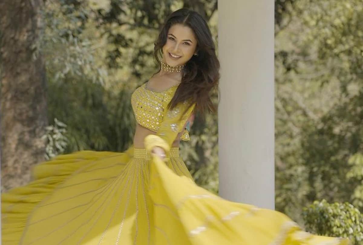 Shehnaaz Gill Yellow lehenga Gorgeous Look Photos Goes Viral