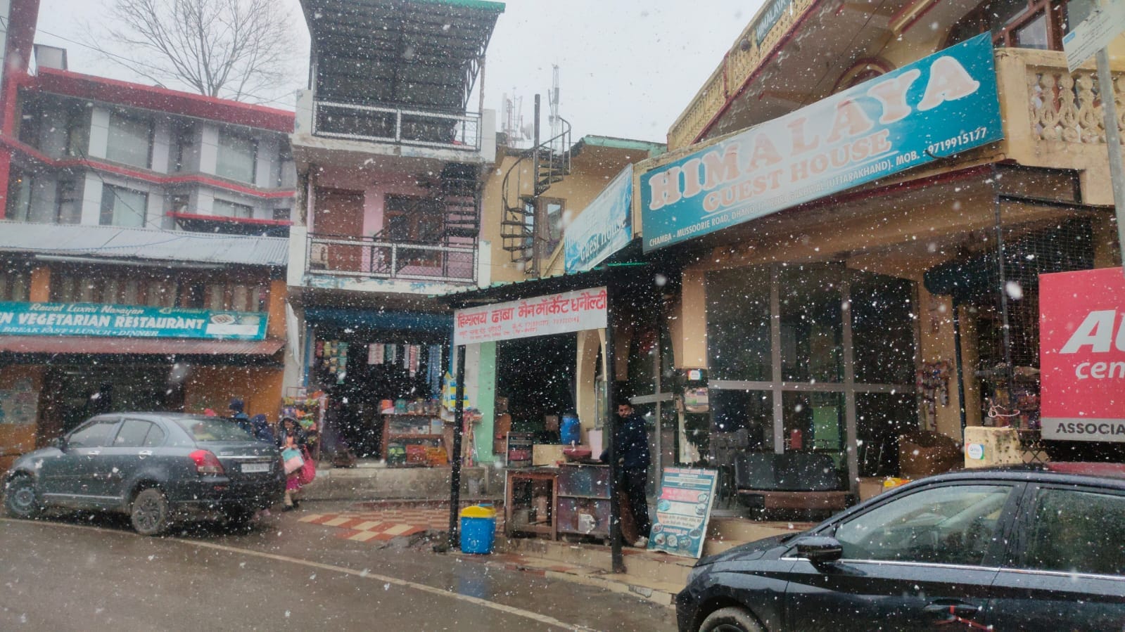 uttarakhand weather update: snowfall in dhanaulti, see photos