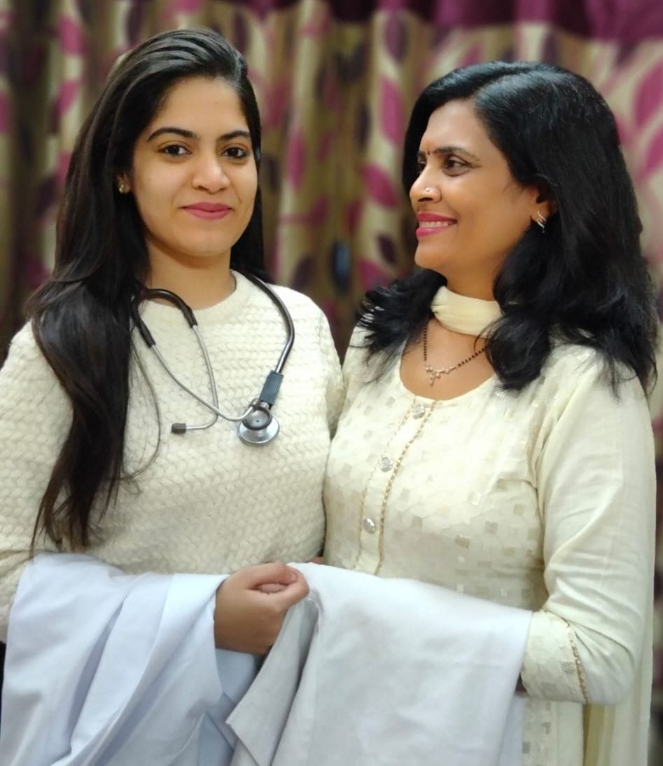Where mother was nurse for 28 years, daughter became doctor