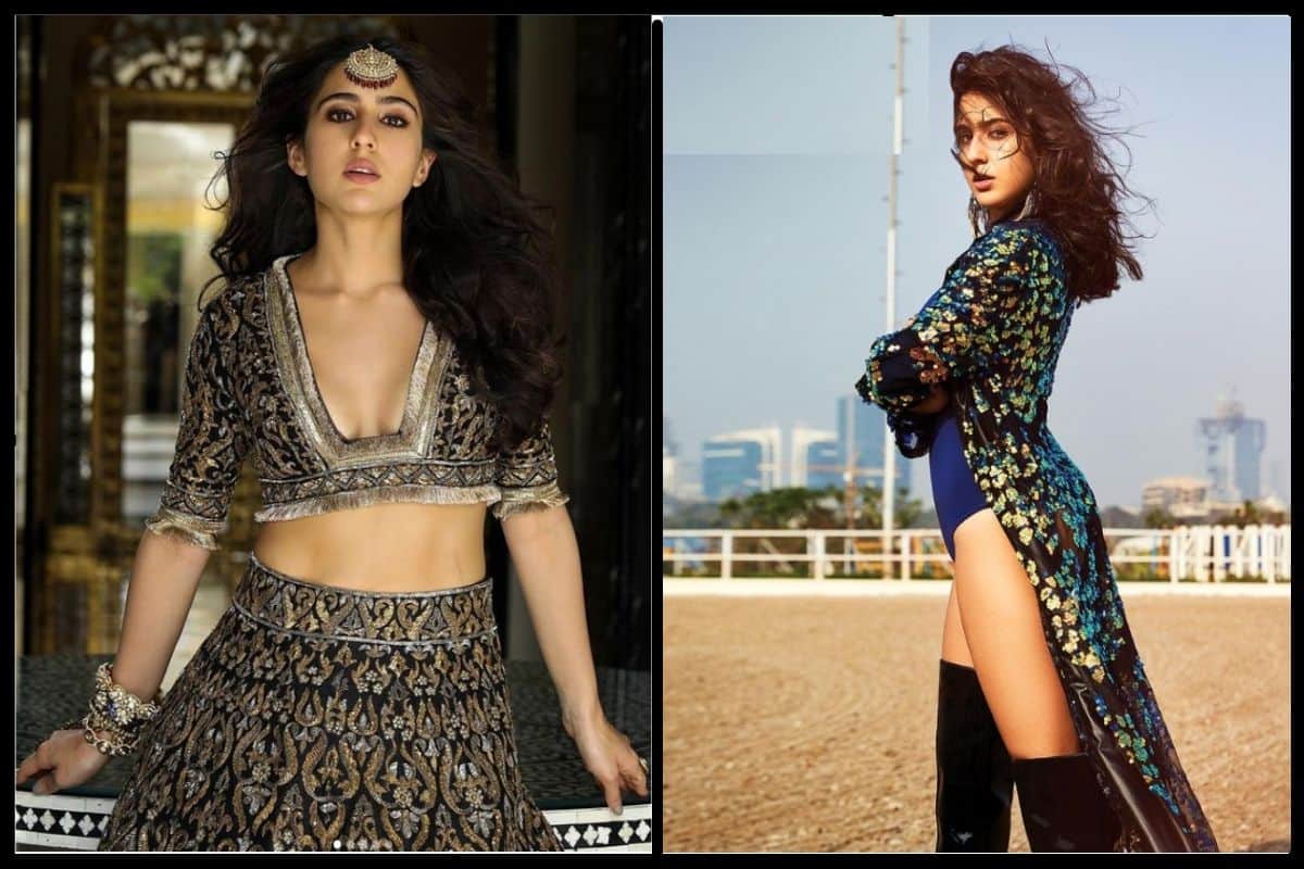 sara ali khan shared a outfit video on instagram reels from the shooting set