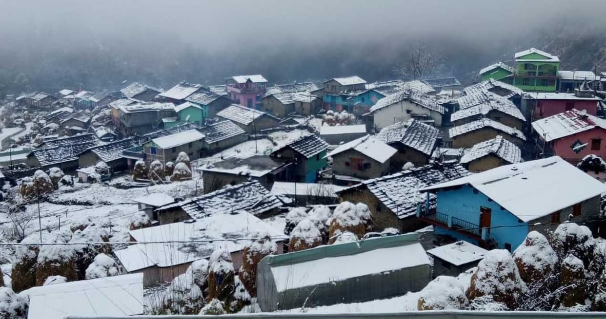 Snowfall In Hilly Areas