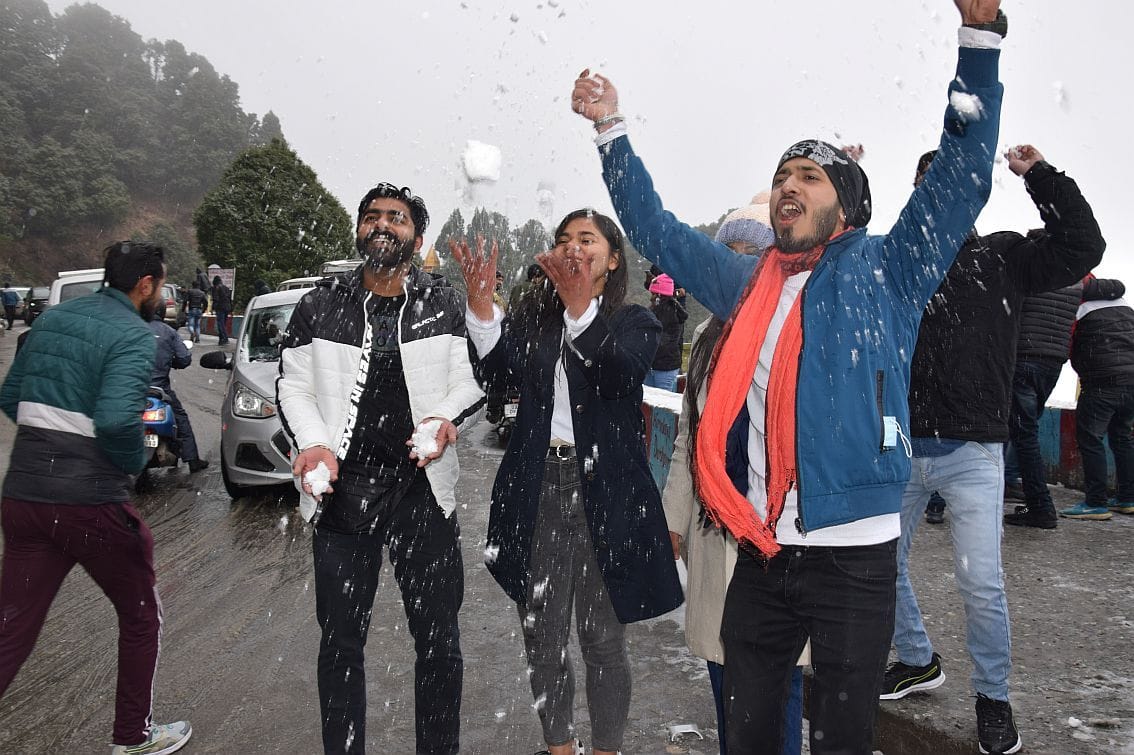 Snowfall in Nainital