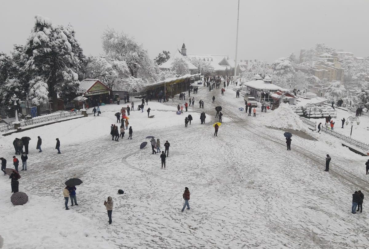snowfall in shimla today amid yellow alert in himachal pradesh