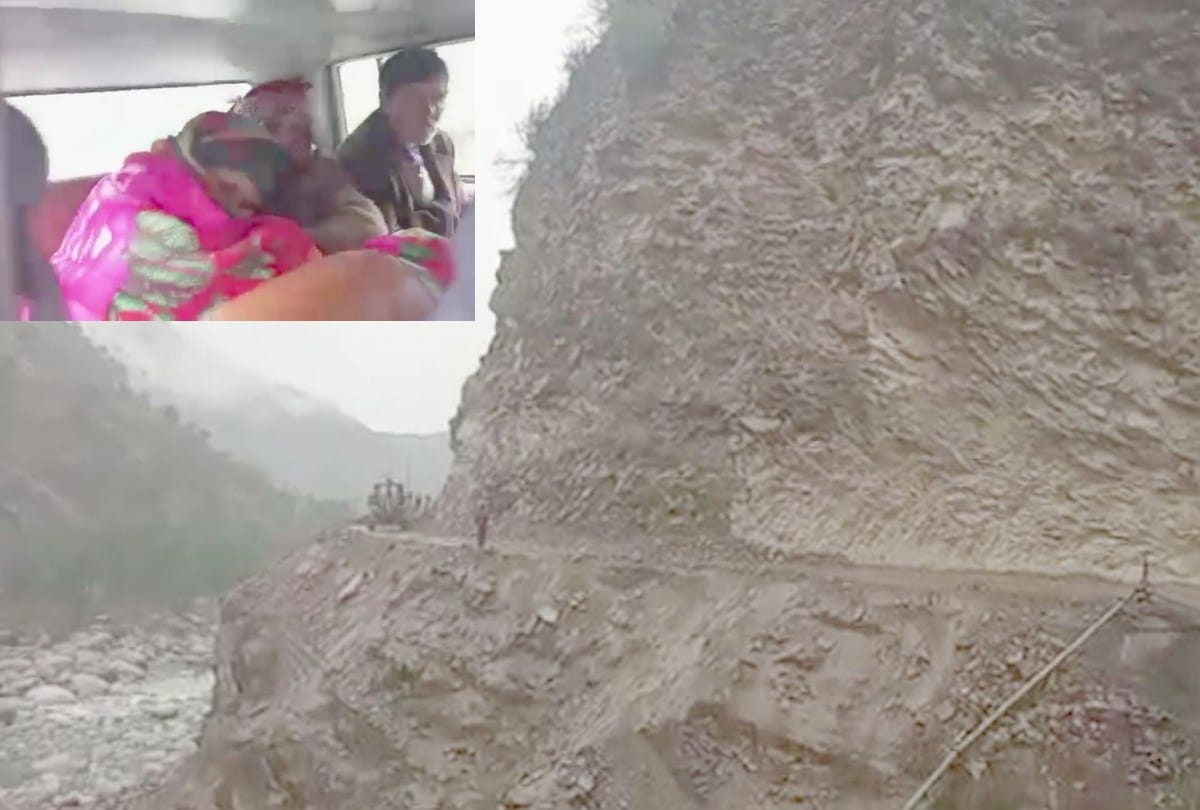 landslide on bharmour pathankot national highway pregnant woman stuck for seven hours in vehicle