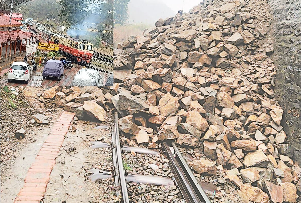 landslide on kalka shimla railway track all trains cancelled for tomorrow