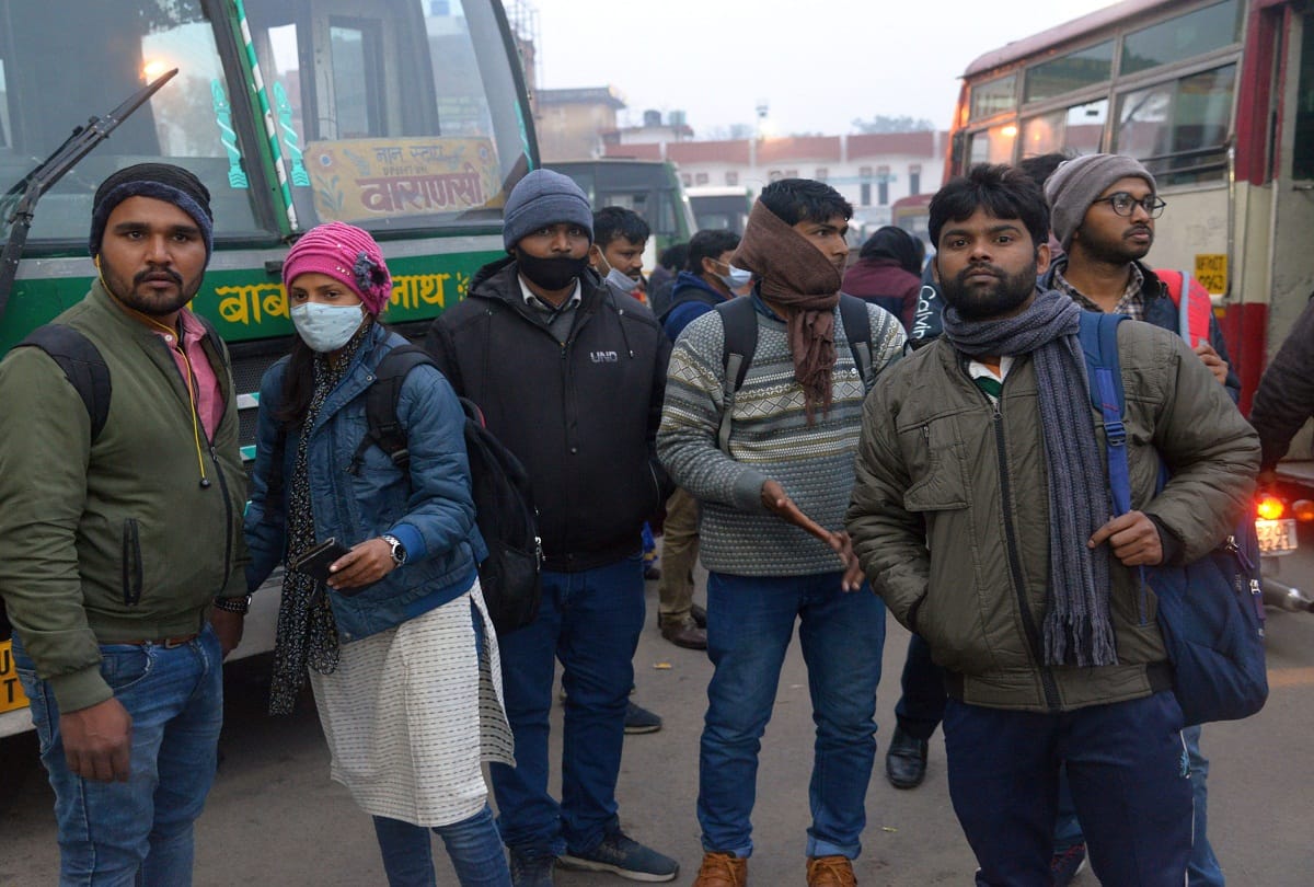 Prayagraj: Buses filled with TET candidates, more than 10 thousand availed free service