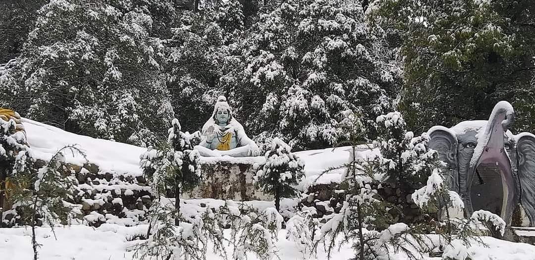 uttarakhand weather update: snowfall in mussoorie and dhanaulti, see beautiful photos
