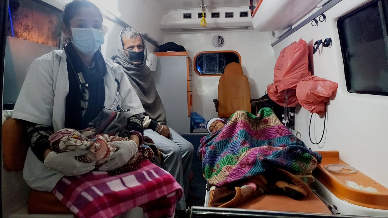 Baby born in ambulance