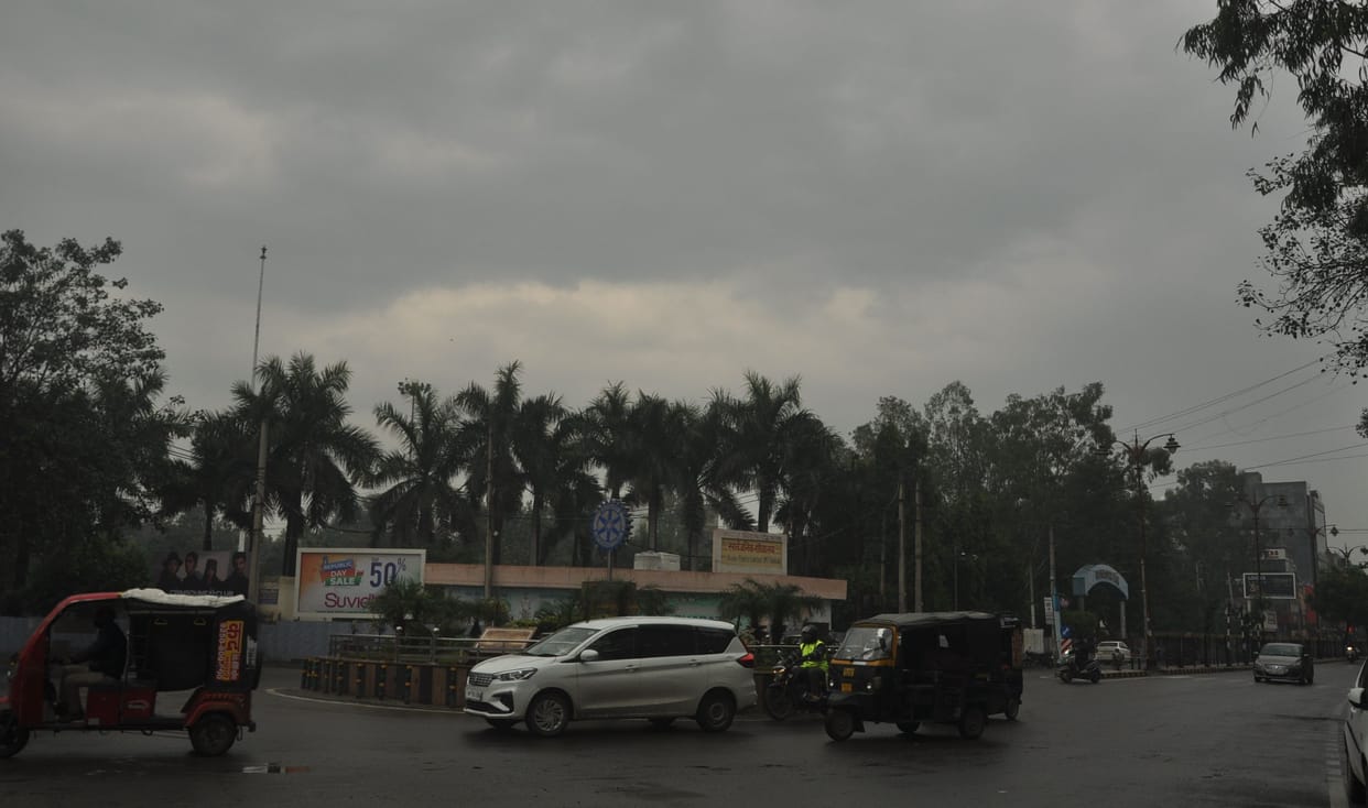Overcast clouds, chilling cold