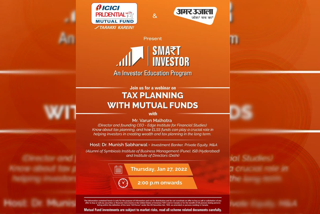 Amar Ujala and ICICI Prudential MF are jointly starting a series called ‘Smart Investor’ with industry experts 