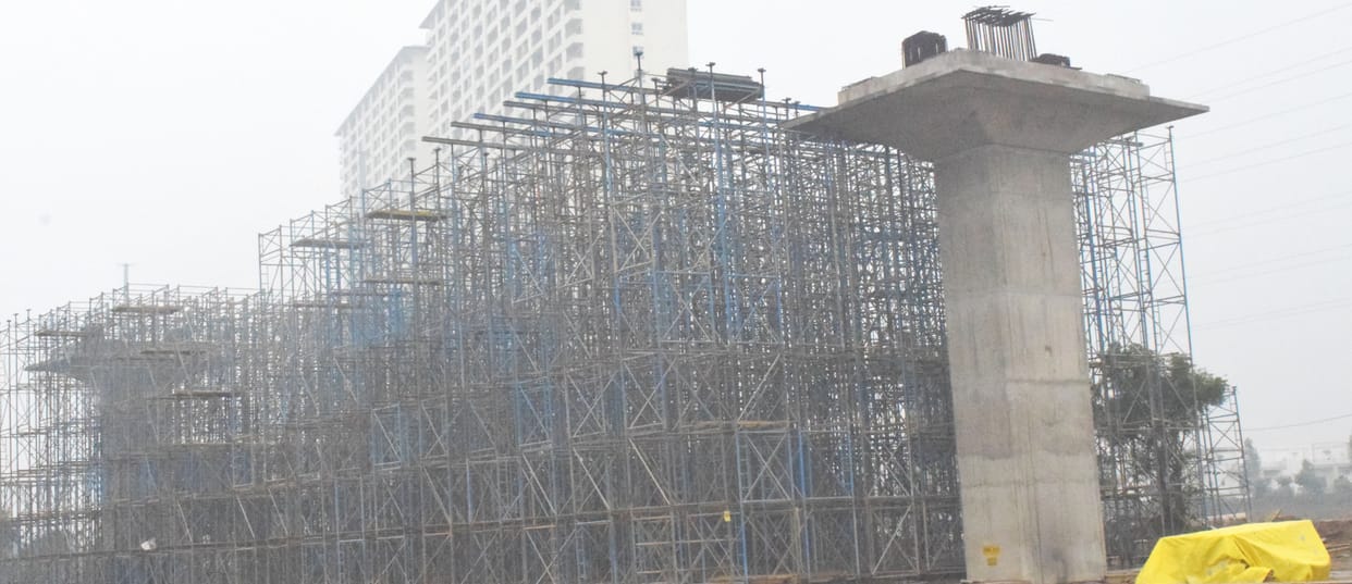2.5 km long Greno's first flyover will stand on 16 pillars