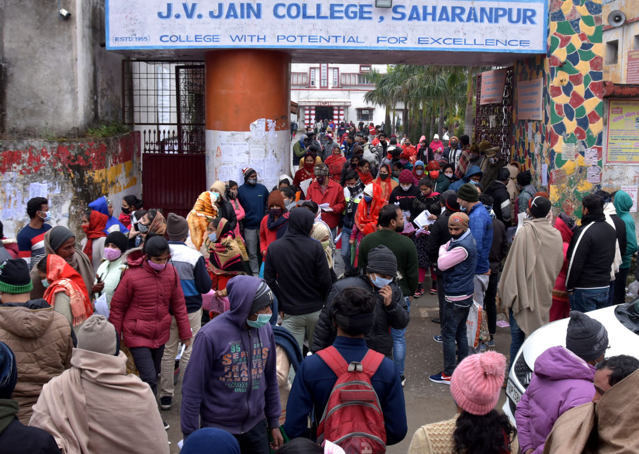 Despite the rain, 86 percent of the candidates gave the teacher eligibility test