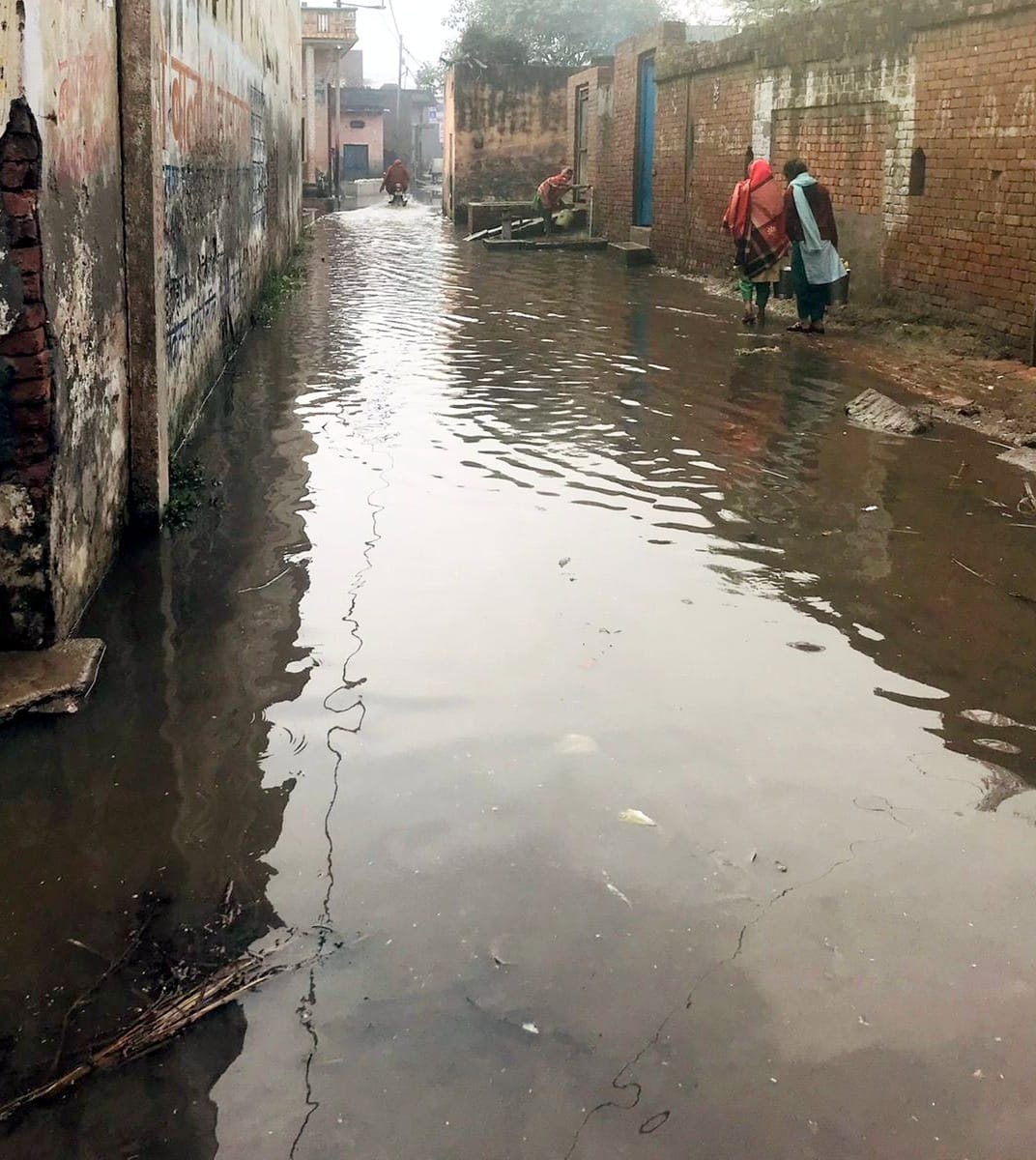 Water remains on the road for 12 months