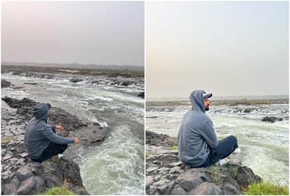 Social Media: Vicky Kaushal shared his pictures sitting on the banks of Narmada Fan asked where is katrina bhabhi
