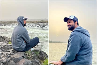 Social Media: Vicky Kaushal shared his pictures sitting on the banks of Narmada Fan asked where is katrina bhabhi