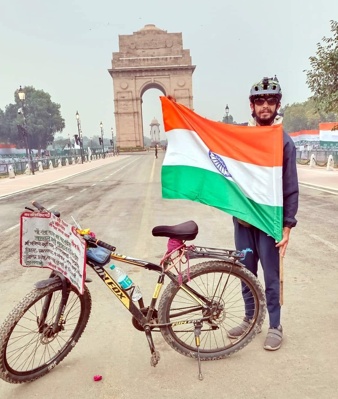 Completed 8500 km journey in 81 days by cycle