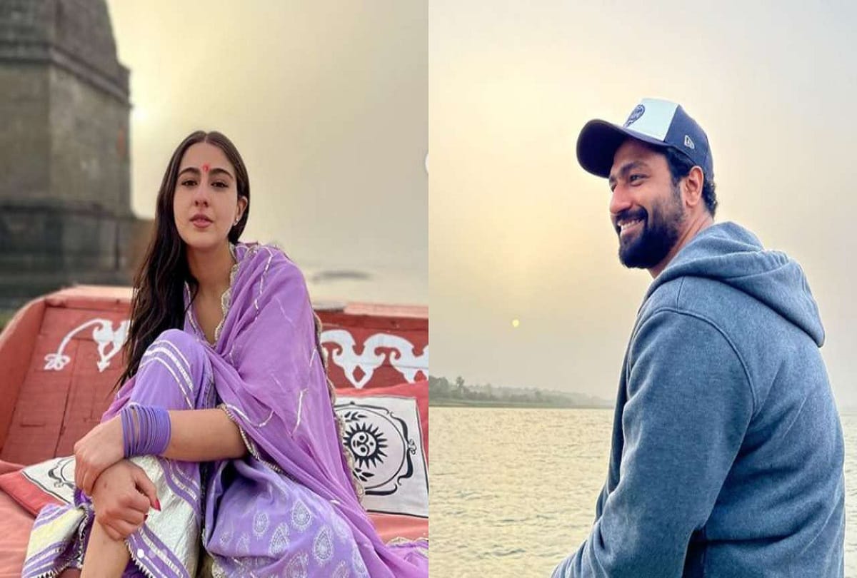 Sara Ali Khan Vicky Kaushal drop mesmerising pictures from the bank of Narmada River