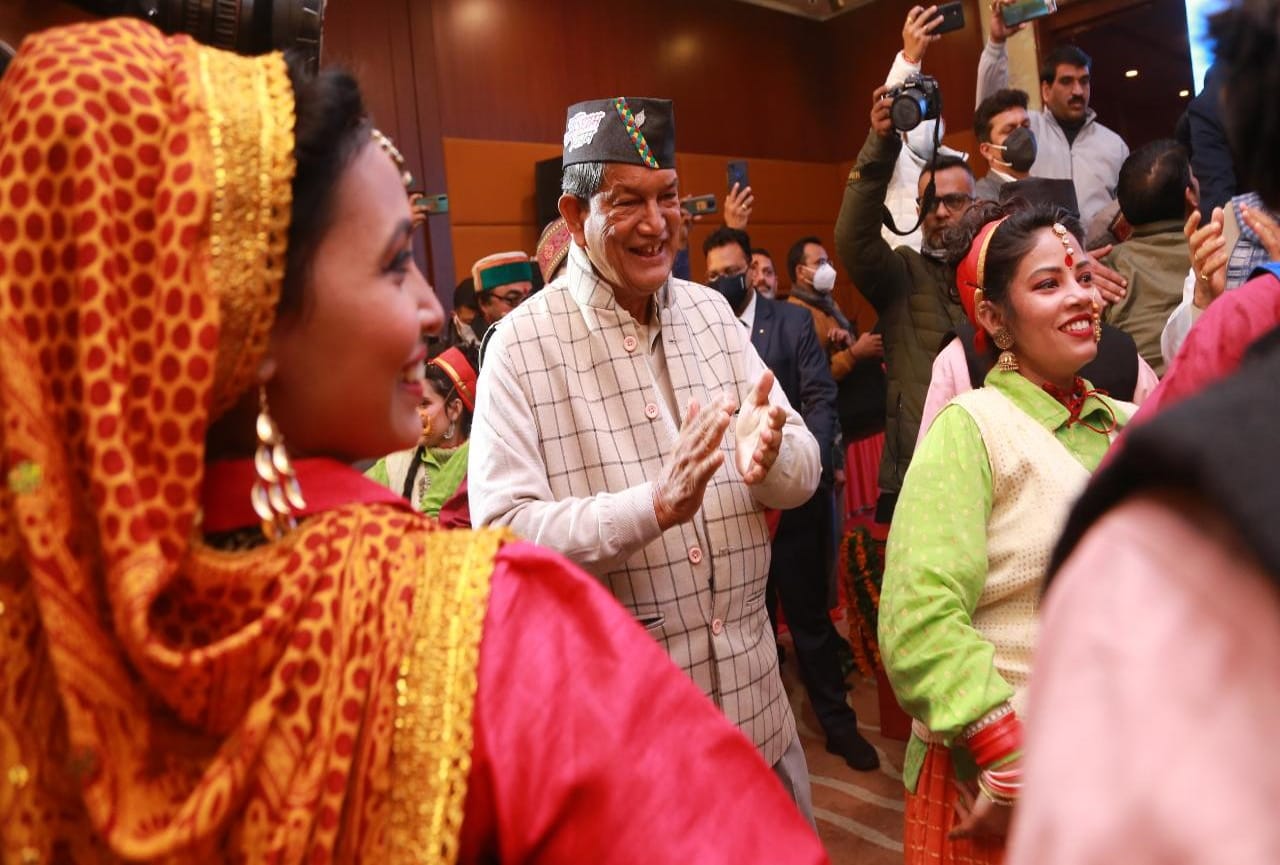 uttarakhand assembly election 2022: harak singh rawat harish rawat and pritam singh danced together, photos