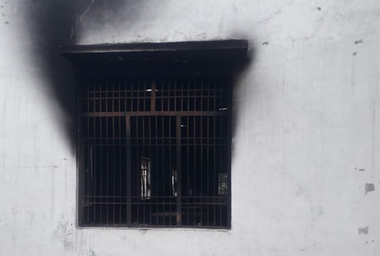 fire in building of Chandgiram Akhara in Sisai village 