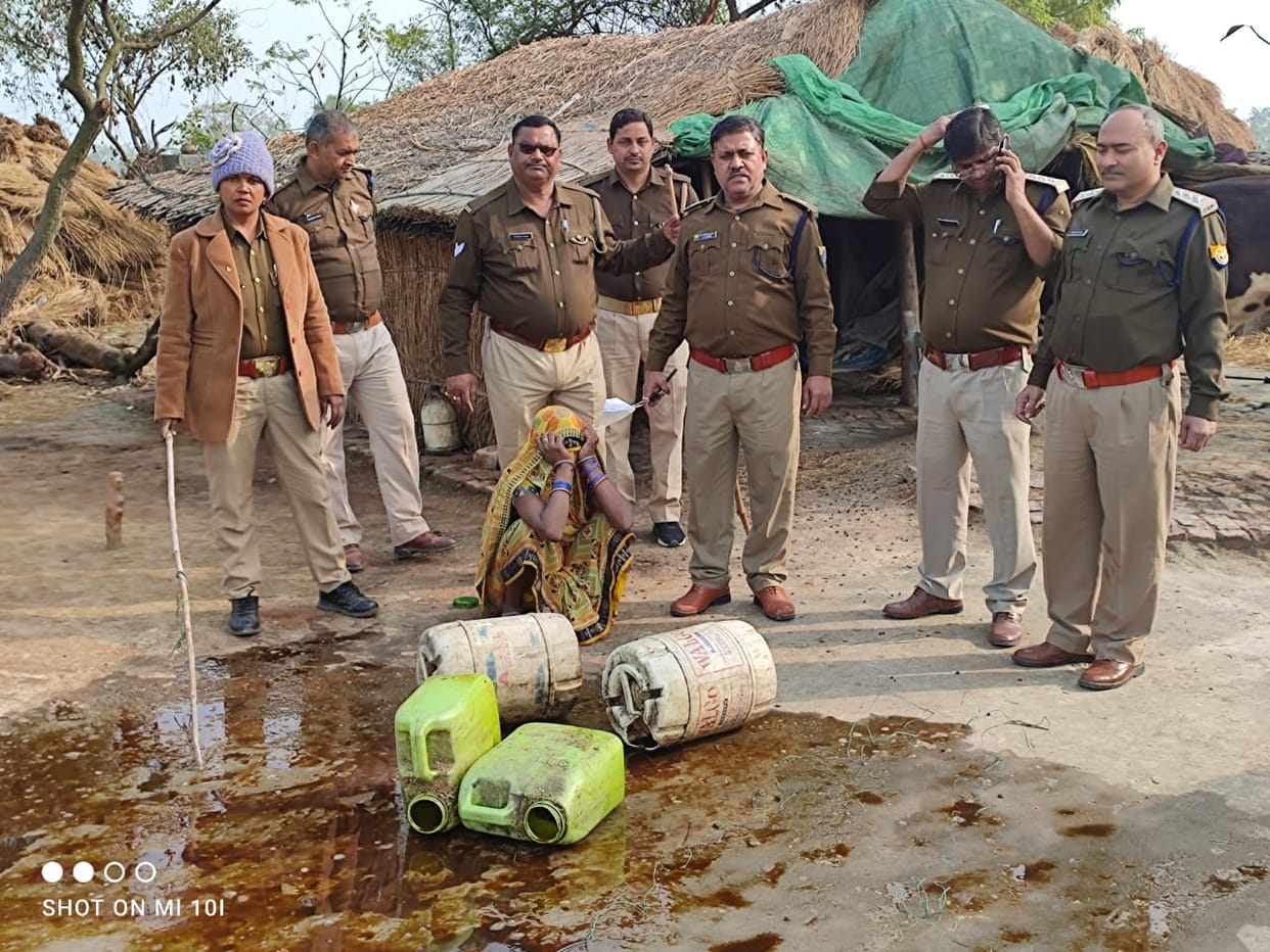 45 liters of raw liquor recovered from three villages