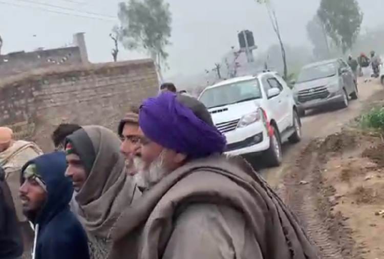 Villagers protest against Congress in Firozpur of Punjab