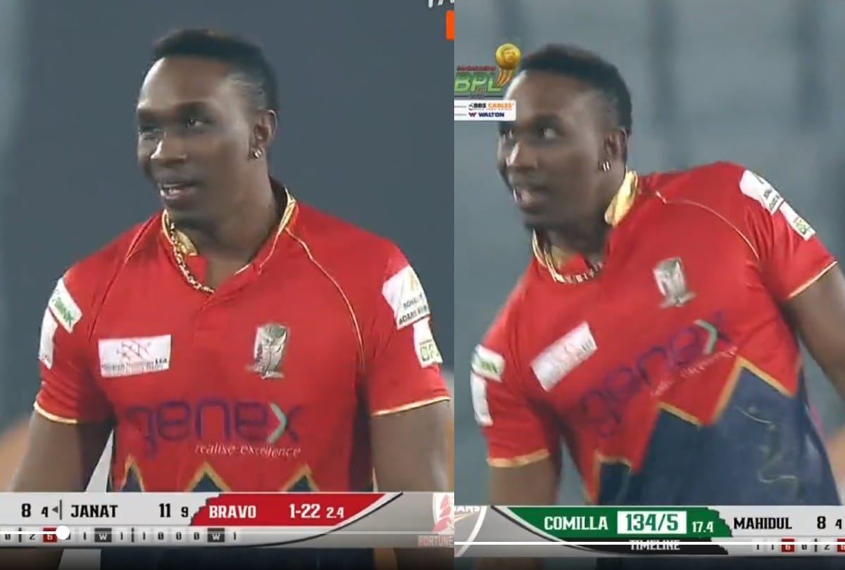 Dwayne Bravo Walks in Pushpa style of allu arjun after taking wicket in BPL