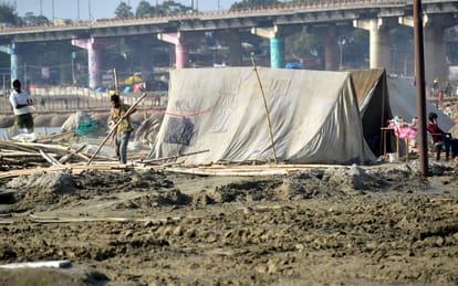 Prayagraj Magh Mela: Due to the rise in the water level of Yamuna, alarm bells rang again in the confluence area