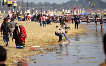 Prayagraj Magh Mela: Due to the rise in the water level of Yamuna, alarm bells rang again in the confluence area