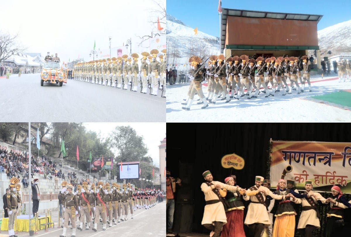 Republic Day Parade 2022 Shimla himachal pradesh: function held in minus degree temperature in Keylong