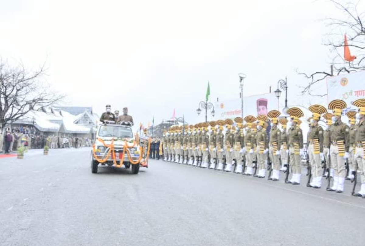 Republic Day Parade 2022 Shimla himachal pradesh: function held in minus degree temperature in Keylong
