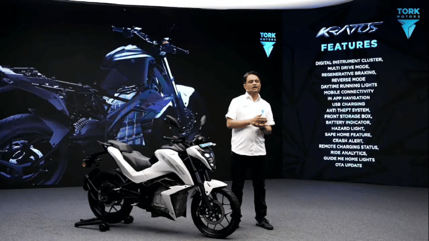 Tork Motors launchs new Kratos electric bike in India Tork Kratos Electric Motorcycle Launched in India tork kratos booking online tork kratos range price features specifications
