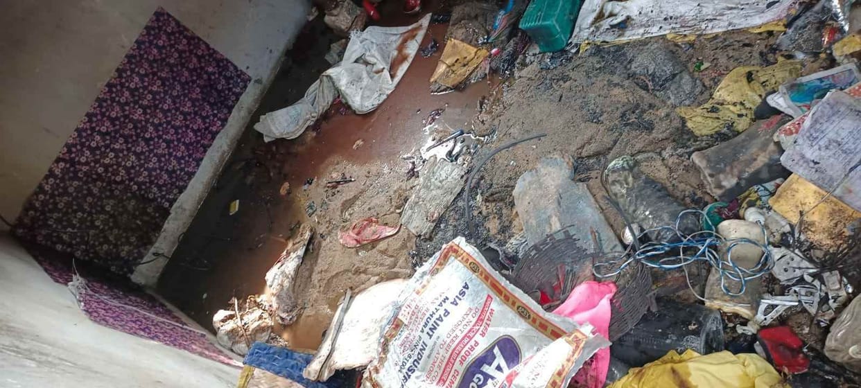 House fire due to leakage in gas cylinder