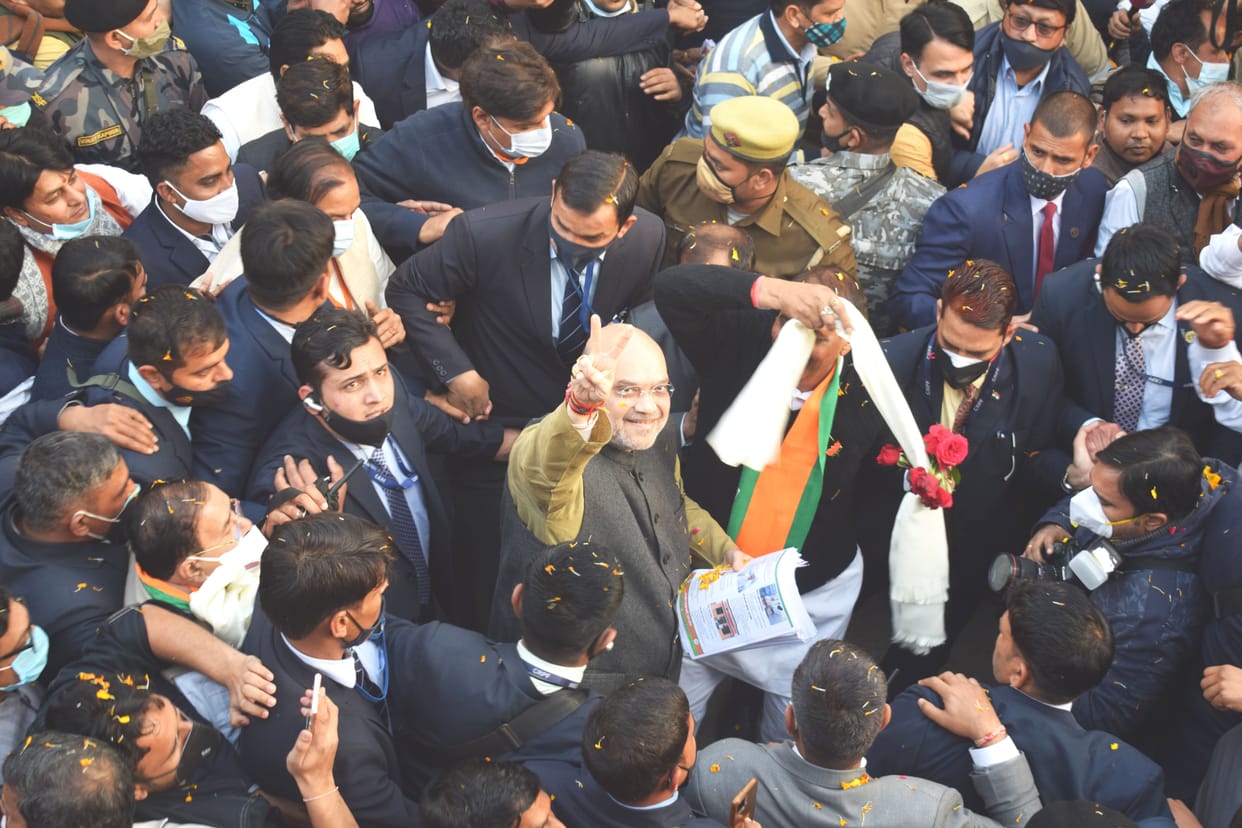 Came to ask for votes after doing 95% of manifesto work: Amit Shah