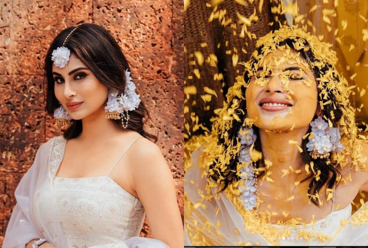 Mouni Roy Suraj Nambiar wedding Haldi and mehndi pictures goes viral