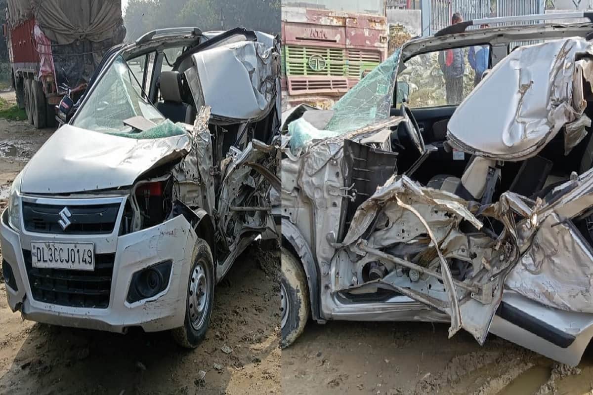 UP News: A girl child and three women of a family has died in a car accident in Partapur of Meerut