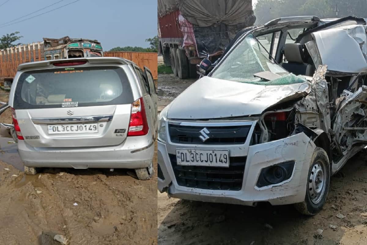 UP News: A girl child and three women of a family has died in a car accident in Partapur of Meerut