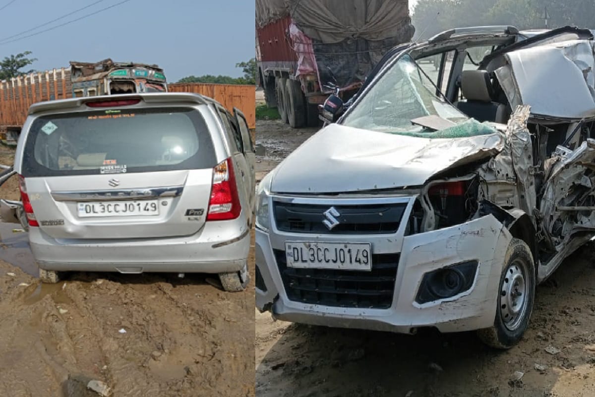 UP News: A girl child and three women of a family has died in a car accident in Partapur of Meerut