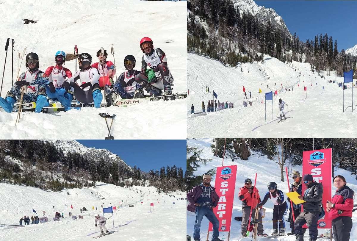 Manali: Two day state level skiing competition begins in Solangnala
