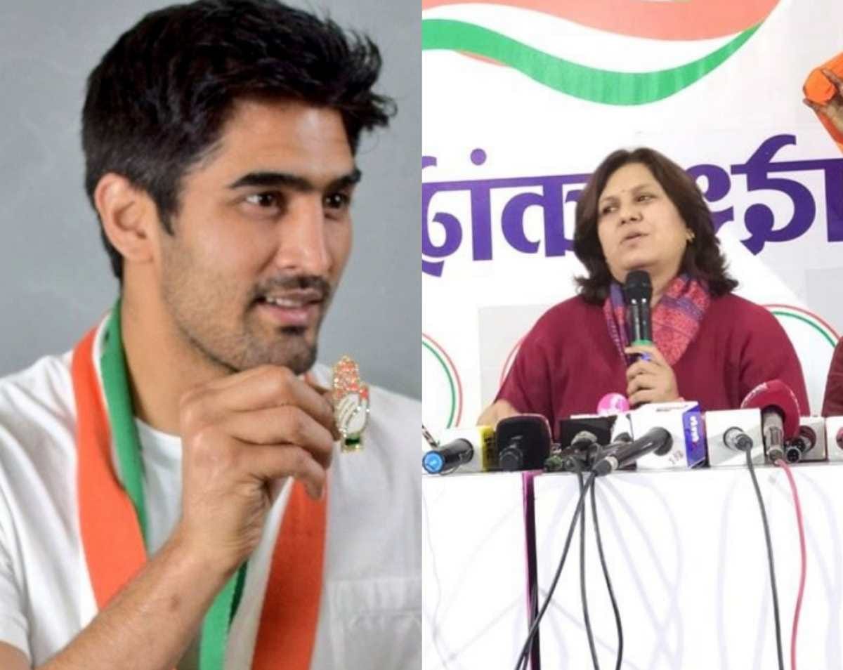 Congress national spokesperson Supriya Shrinet and leader Vijender Singh visit varanasi discuss about assembly elections 2022