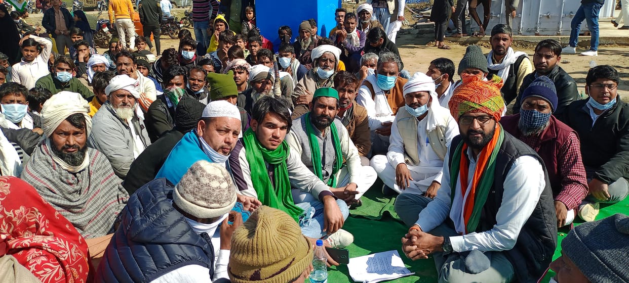 Farmers stopped the construction of sugar company, during the dharna slogans of 'Chinese company go back'
