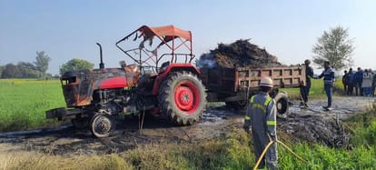 teenager dies crushed by tractor people blown police and paramilitary forces deployed in jaunpur
